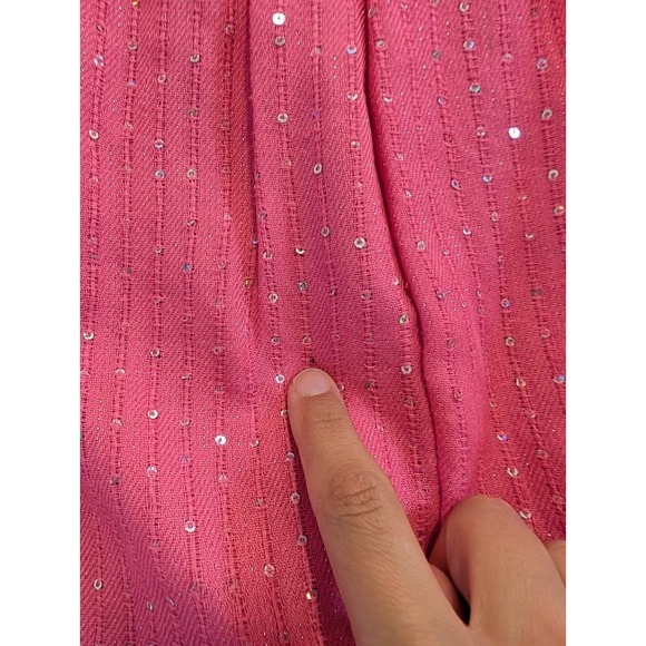 Sundress Saint Barth Neon Pink Jade Dress Hot Pink‎ Sequin Dress XS/S Tall Midi - Picture 5 of 13